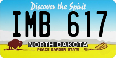 ND license plate IMB617