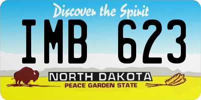ND license plate IMB623