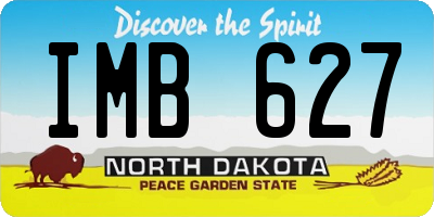 ND license plate IMB627