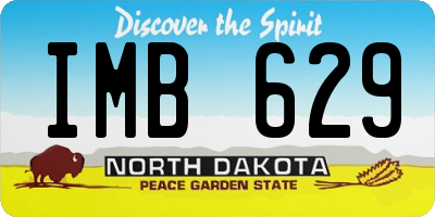 ND license plate IMB629