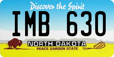 ND license plate IMB630
