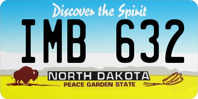 ND license plate IMB632