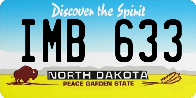 ND license plate IMB633