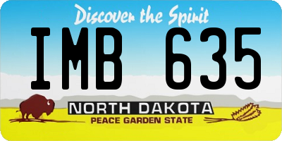 ND license plate IMB635