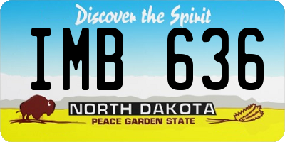 ND license plate IMB636