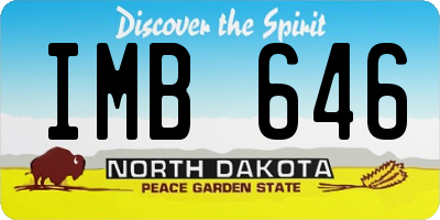 ND license plate IMB646
