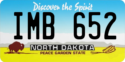 ND license plate IMB652