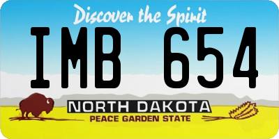ND license plate IMB654