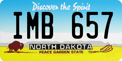ND license plate IMB657