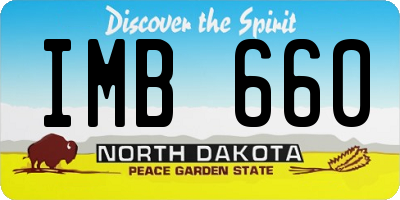 ND license plate IMB660