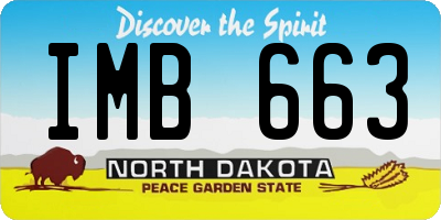 ND license plate IMB663