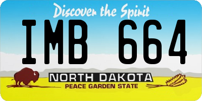 ND license plate IMB664
