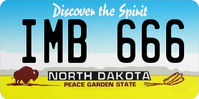 ND license plate IMB666