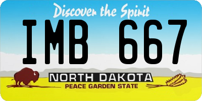 ND license plate IMB667