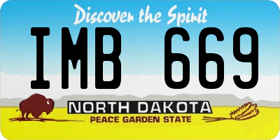 ND license plate IMB669