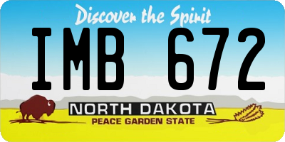 ND license plate IMB672