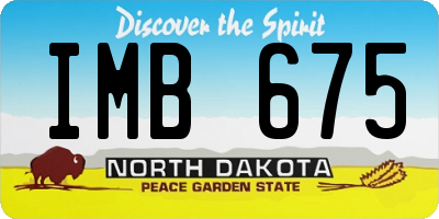 ND license plate IMB675