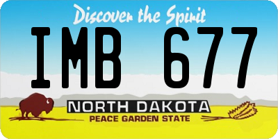 ND license plate IMB677