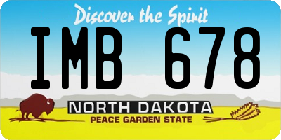 ND license plate IMB678