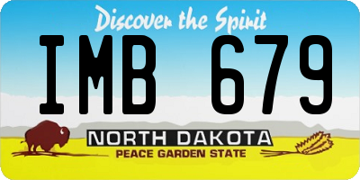 ND license plate IMB679