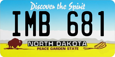 ND license plate IMB681