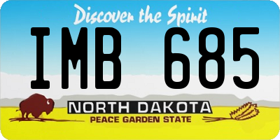 ND license plate IMB685
