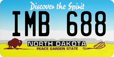 ND license plate IMB688