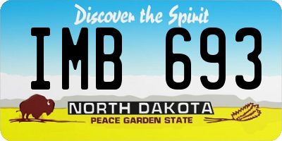 ND license plate IMB693