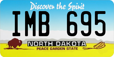 ND license plate IMB695