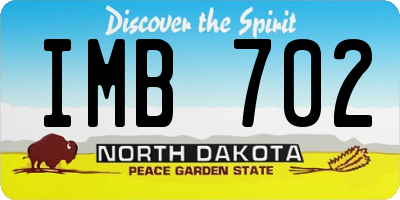 ND license plate IMB702