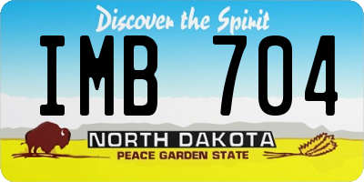 ND license plate IMB704