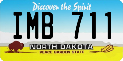 ND license plate IMB711
