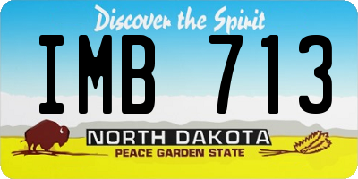 ND license plate IMB713