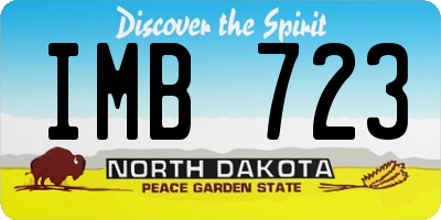 ND license plate IMB723