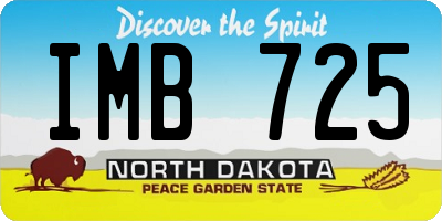 ND license plate IMB725
