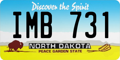 ND license plate IMB731