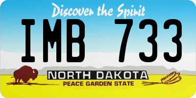 ND license plate IMB733