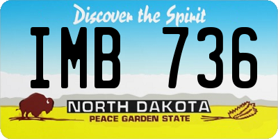 ND license plate IMB736