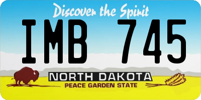 ND license plate IMB745
