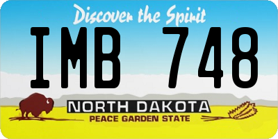 ND license plate IMB748