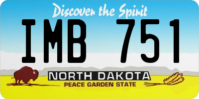 ND license plate IMB751