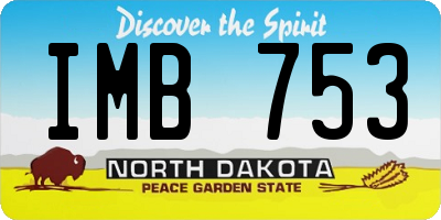 ND license plate IMB753