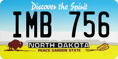 ND license plate IMB756