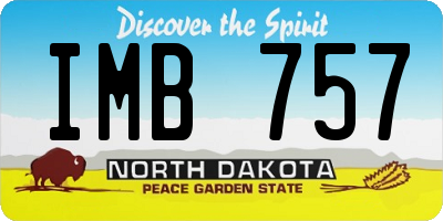 ND license plate IMB757