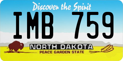 ND license plate IMB759
