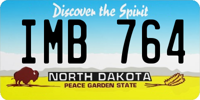ND license plate IMB764