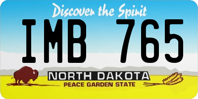 ND license plate IMB765