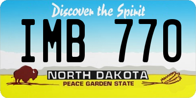 ND license plate IMB770