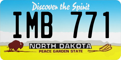 ND license plate IMB771