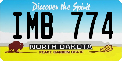 ND license plate IMB774